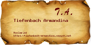 Tiefenbach Armandina névjegykártya